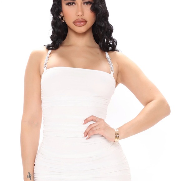 White Diamond mesh dress! Never worn! - Picture 4 of 4